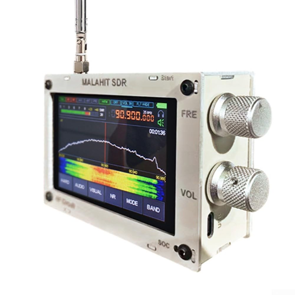 Portable 3.5 Inch Screen Malachite Pro Radio 50KHz-2GHz Full Aviation DSP Receiver - Compact Handheld Scanner for Aviation Enthusiasts, HAM Radio Operators & Emergency Preparedness