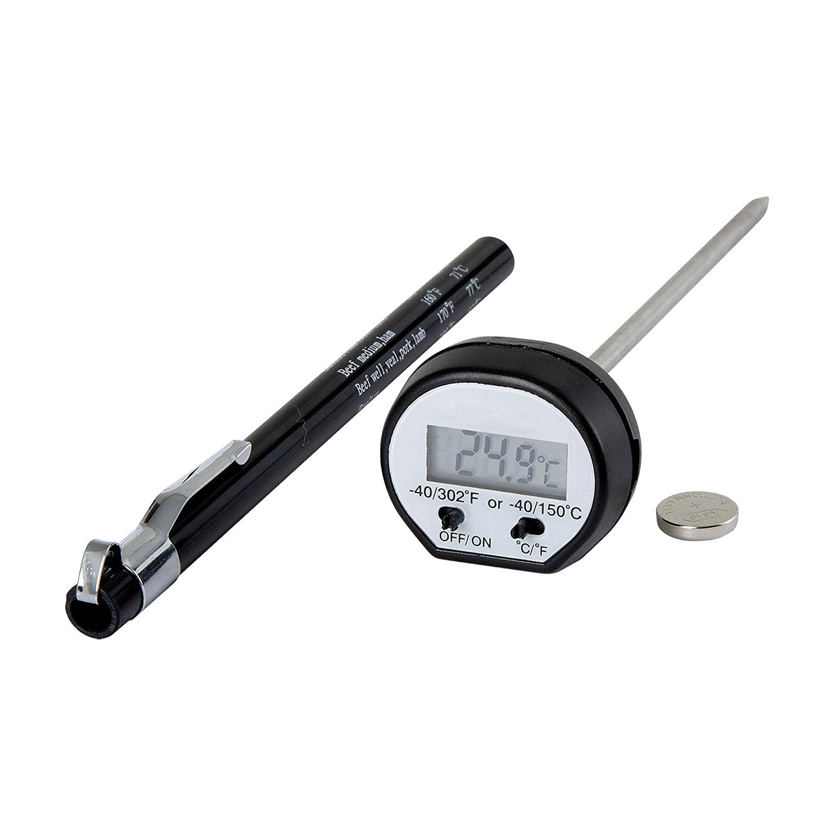 Digital Pocket Thermometer - Fast & Accurate Temperature Measurement for Cooking, BBQ, Home & Lab Use (7.5