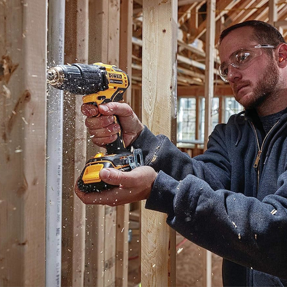 DEWALT ATOMIC 20V MAX* Cordless Hammer Drill/Driver Kit (DCD709C2) - Refurbished with Warranty - Perfect for DIY Projects, Home Repairs & Construction Work