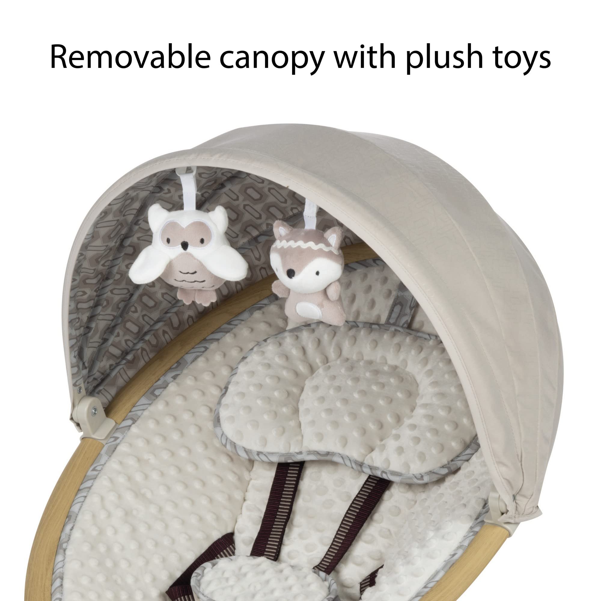Safety 1st 5-in-1 Bluetooth Baby Swing with Digital Touch Screen & Remote Control - Gentle Rocking Motion for Newborns & Infants - Perfect for Nursery, Bedroom & Travel Use