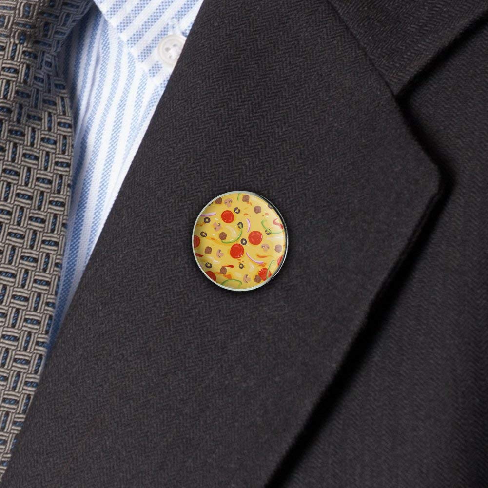 Vintage Pizza Pattern Tie Tack Pin - 1.1