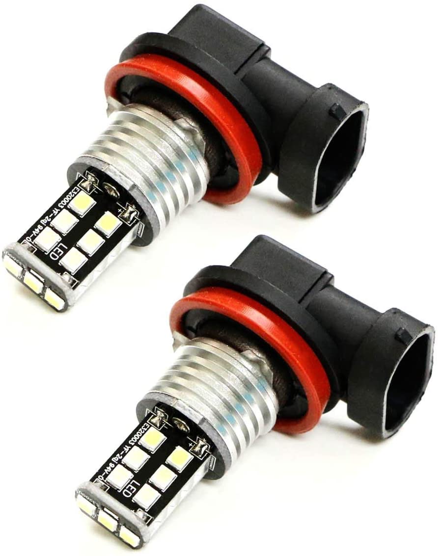 13-15 Nissan Altima Clear Lens Fog Lights with White LED Bulbs & Bezel Covers - Complete Wiring Kit Included - Perfect for Night Driving & Foggy Conditions