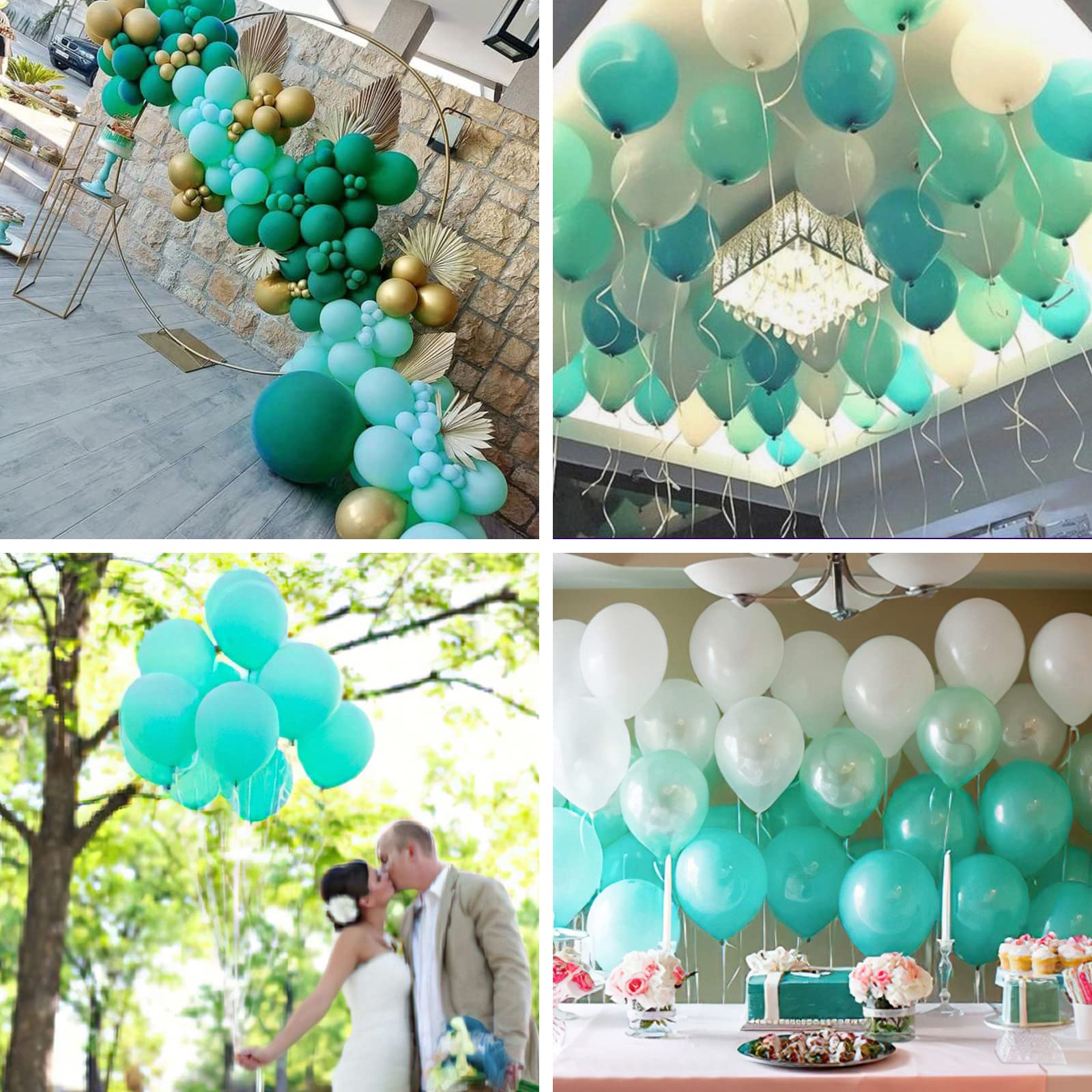 51 Pcs 12 Inch Teal Blue Balloons for Party Decorations - Balloon Garland & Arch Kit for Birthday, Wedding, Baby Shower - Premium Turquoise Balloons (Teal-Y69) | Perfect for Indoor & Outdoor Celebrations
