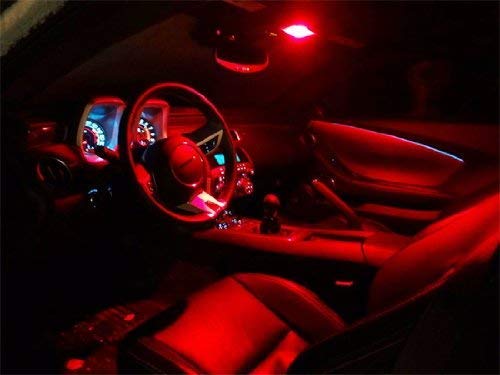 iJDMTOY 9-SMD LED Bulbs 168 194 2825 W5W T10 - Super Bright Red Replacement Bulbs for Car License Plate Lights, Parking Lights, Side Door Lights & Interior Lights | Perfect for Night Driving, Car Customization & Interior Lighting Upgrade