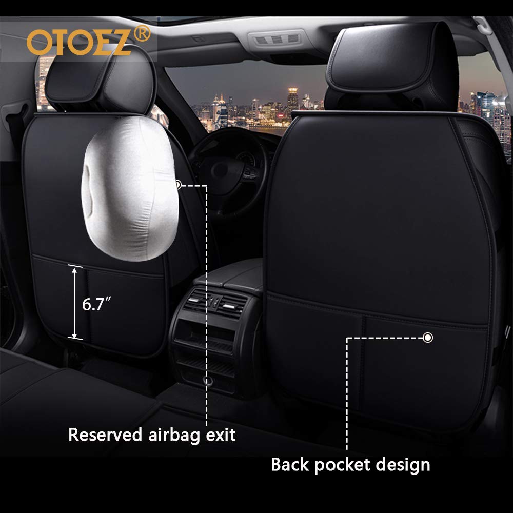 Premium Universal Leather Car Seat Covers Full Set - 5-Seat Leatherette Protection for Sedans, SUVs & Trucks | Waterproof, Durable & Easy to Install | Perfect for Daily Commute, Road Trips & Family Vehicles