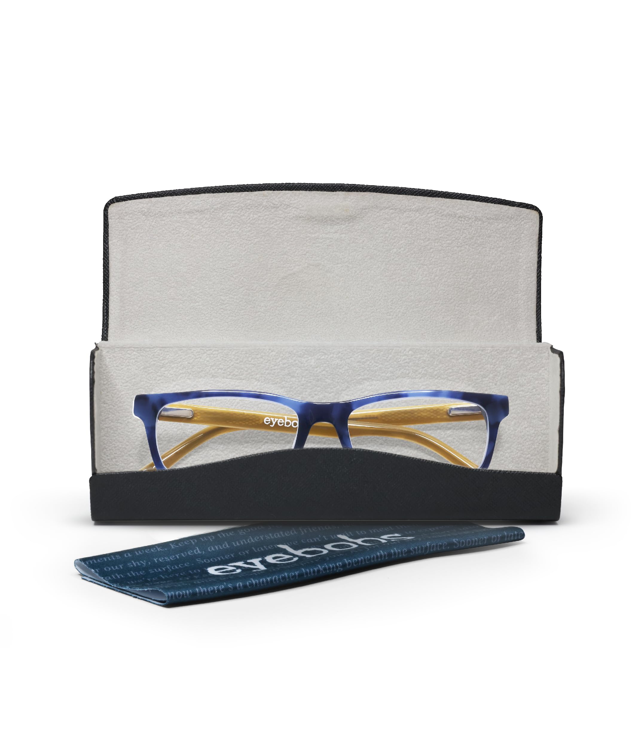 eyebobs - Number Cruncher | Premium Reading Glasses for Men & Women | Wide Face Rectangle Frames | Strength 0.0x to 4.0x | Perfect for Office, Reading & Computer Work