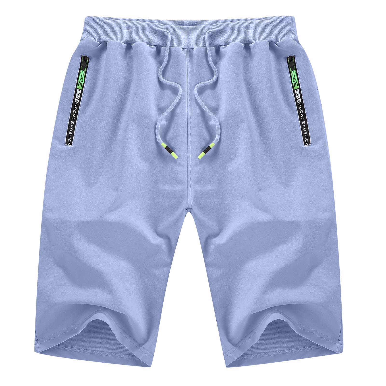 YTD Men's Casual Classic Fit Drawstring Shorts - Elastic Waist, Pockets - Perfect for Summer, Beach, Gym & Outdoor Activities