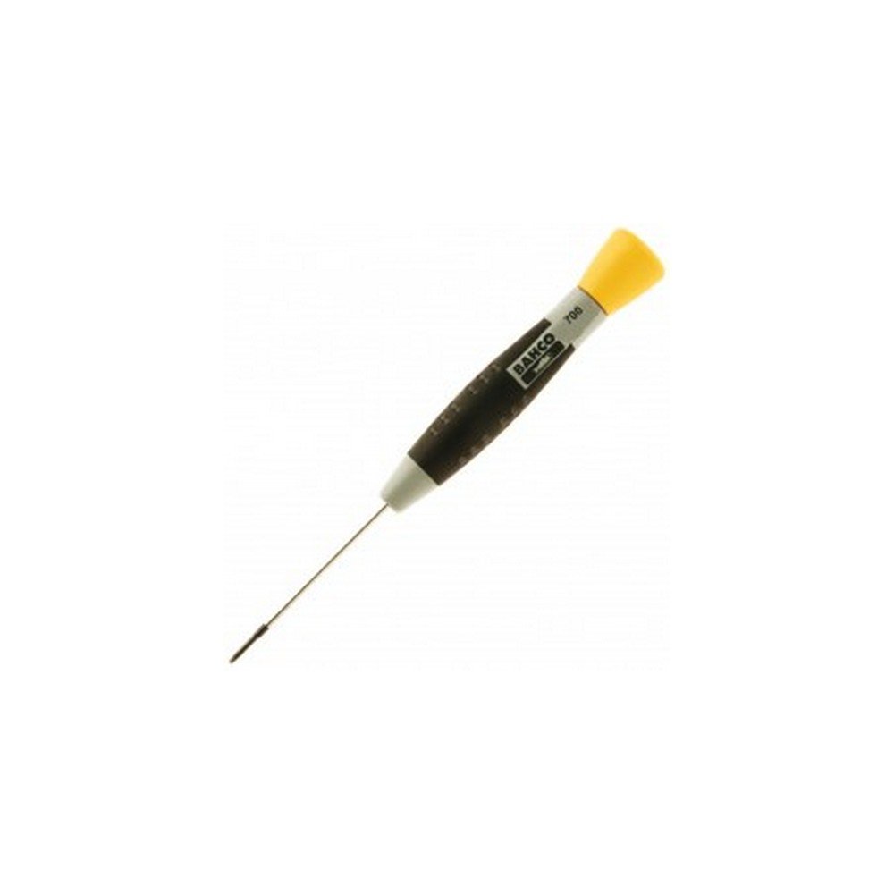 Bahco Precision Screwdriver - 1mm Slotted Tip, 50mm Blade Length - Ideal for Electronics Repair, Watchmaking & Small Appliance Maintenance