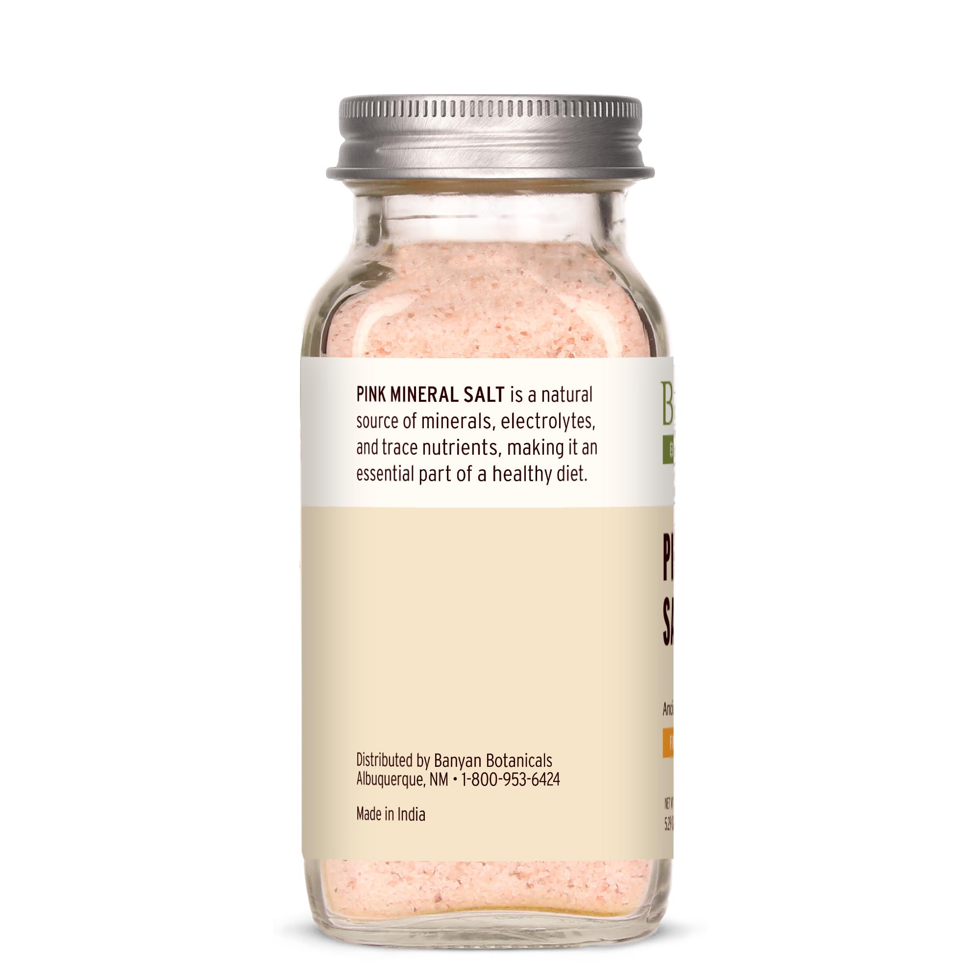Banyan Botanicals Fine Ground Pink Himalayan Salt – Pure, Gluten Free, Vegan, Non-GMO Mineral Salt for Cooking, Baking, Skincare & Bath – Resealable Spice Jar – Perfect for Gourmet Meals, DIY Beauty & Relaxing Baths