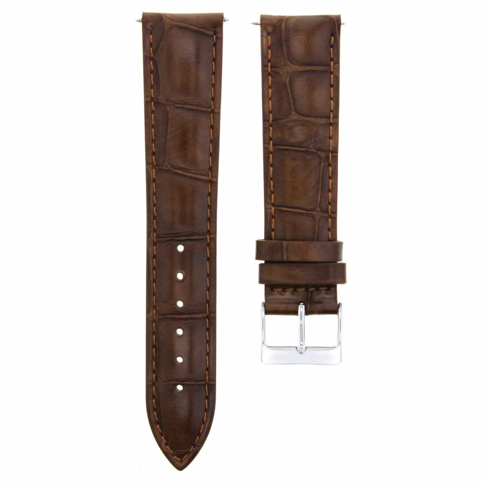 20mm Genuine Leather Watch Band Strap - Compatible with Baume & Mercier Clifton, Capeland, Tango - Light Brown Replacement Strap for Men & Women | Perfect for Business, Casual & Formal Occasions