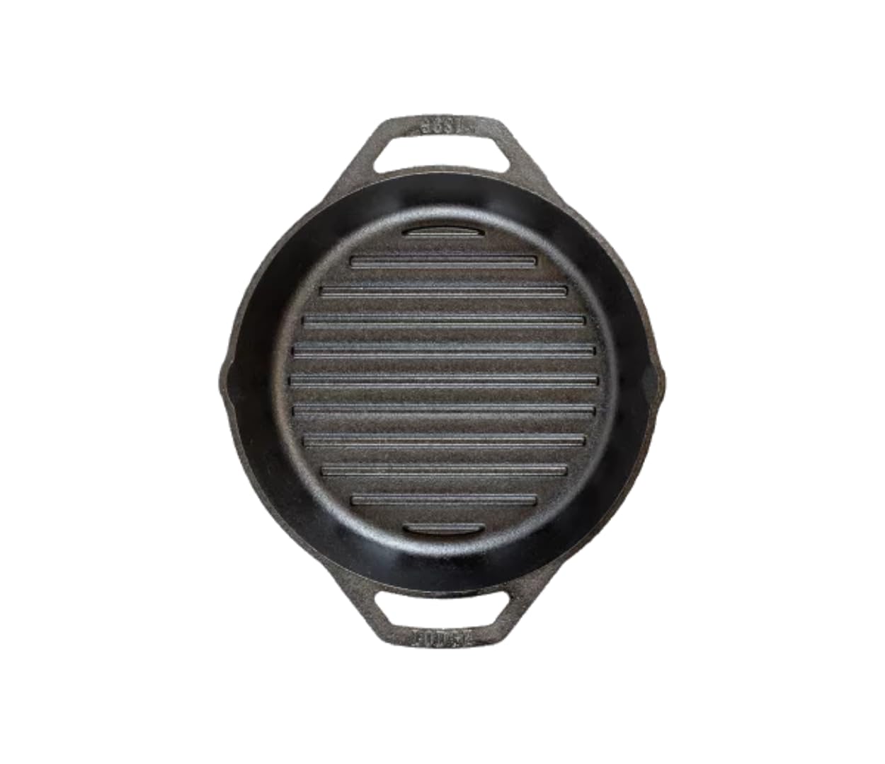 Lodge 12 Inch Pre-Seasoned Cast Iron Grill Pan with Dual Handles - Perfect for Stovetop, Oven & Outdoor Cooking - Black