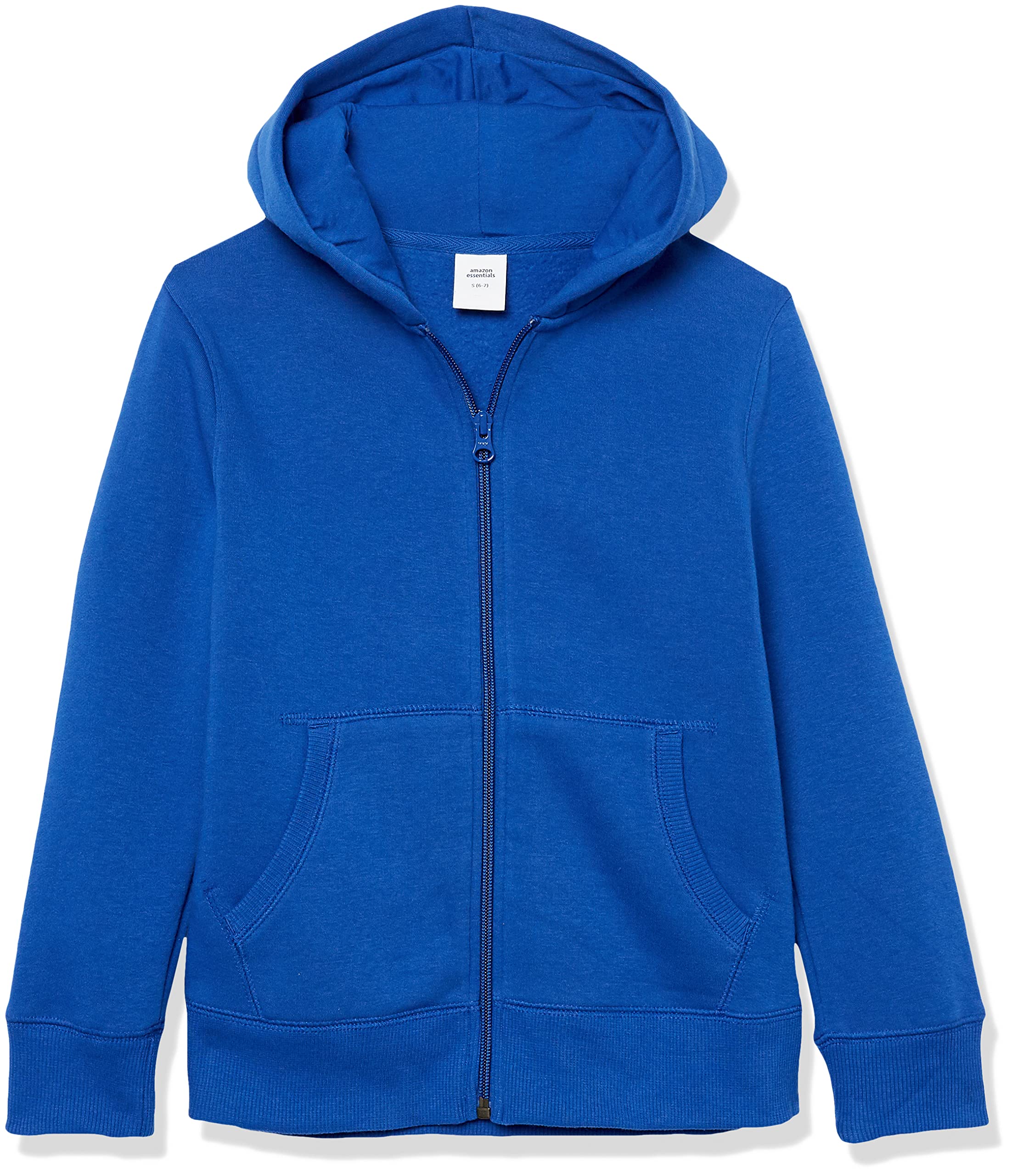 Amazon Essentials Boys' Zip-Up Hoodie Sweatshirt - Lightweight Fleece Pullover with Front Pocket for School, Sports & Outdoor Activities