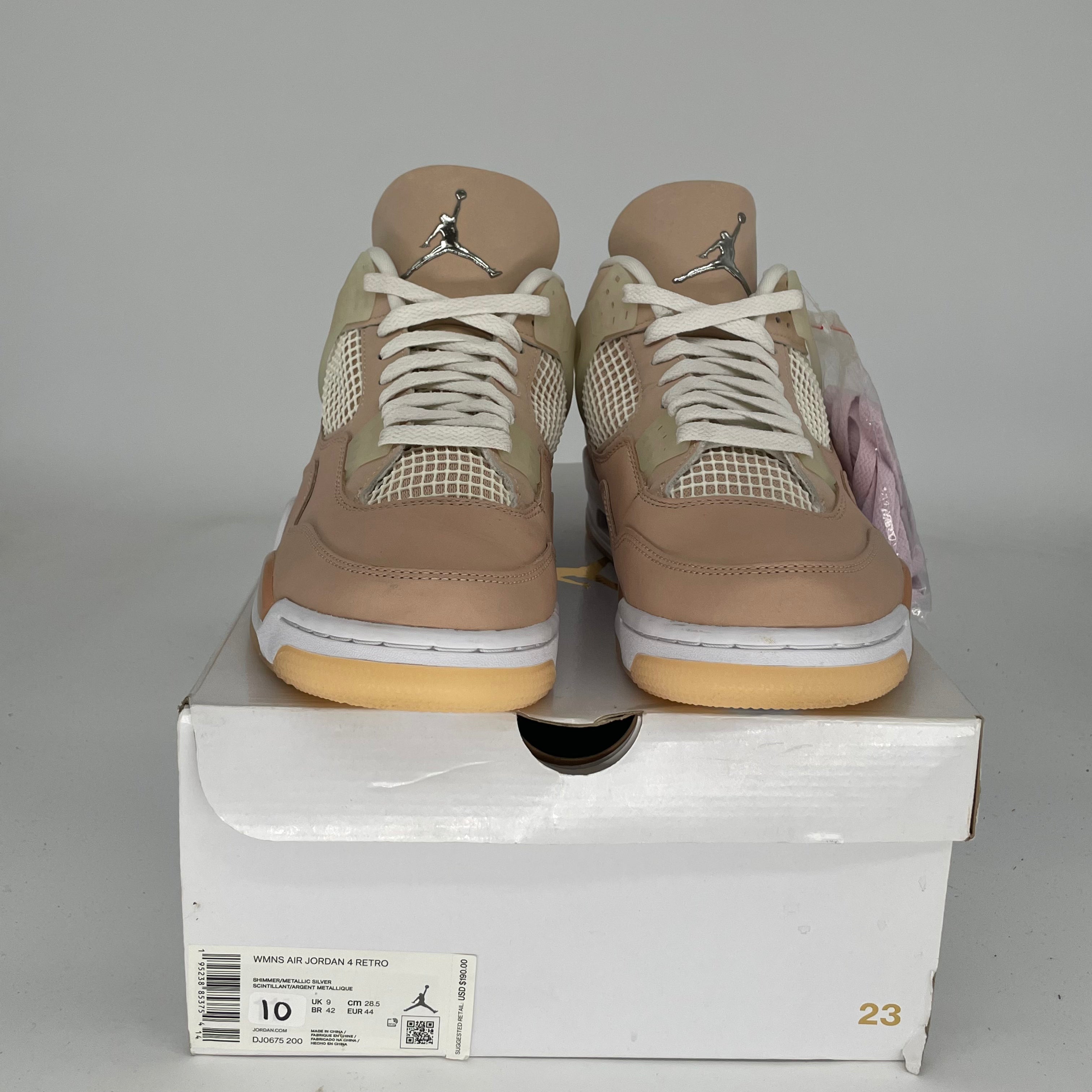 AIR JORDAN 4 SHIMMER Women's Basketball Shoes Size 10/11.5W DJ0675-200 - Perfect for Streetwear Fashion & Court Performance