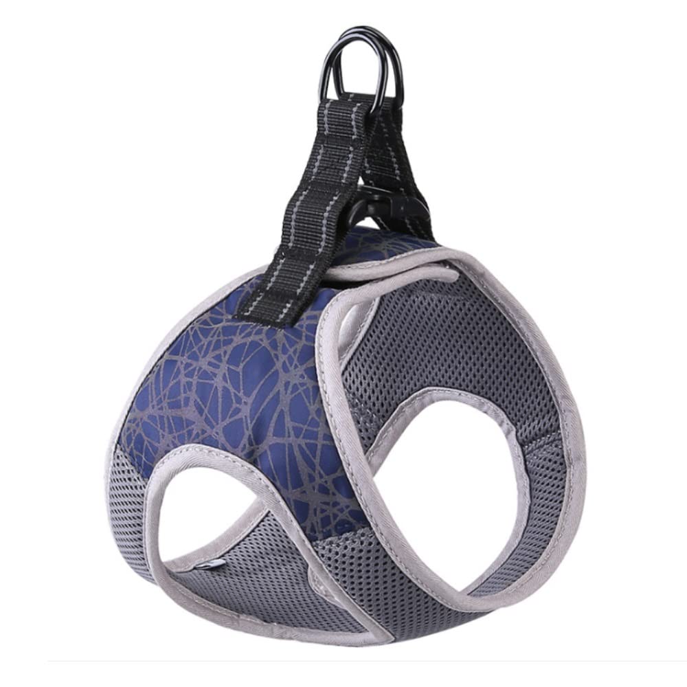 UOEIDOSB Reflective Nylon No-Pull Dog Harness for Small Dogs - X-Large Adjustable Pet Vest with Leash Attachment for Bulldogs & French Bulldogs | Perfect for Night Walks, Jogging & Outdoor Adventures (Color: C)