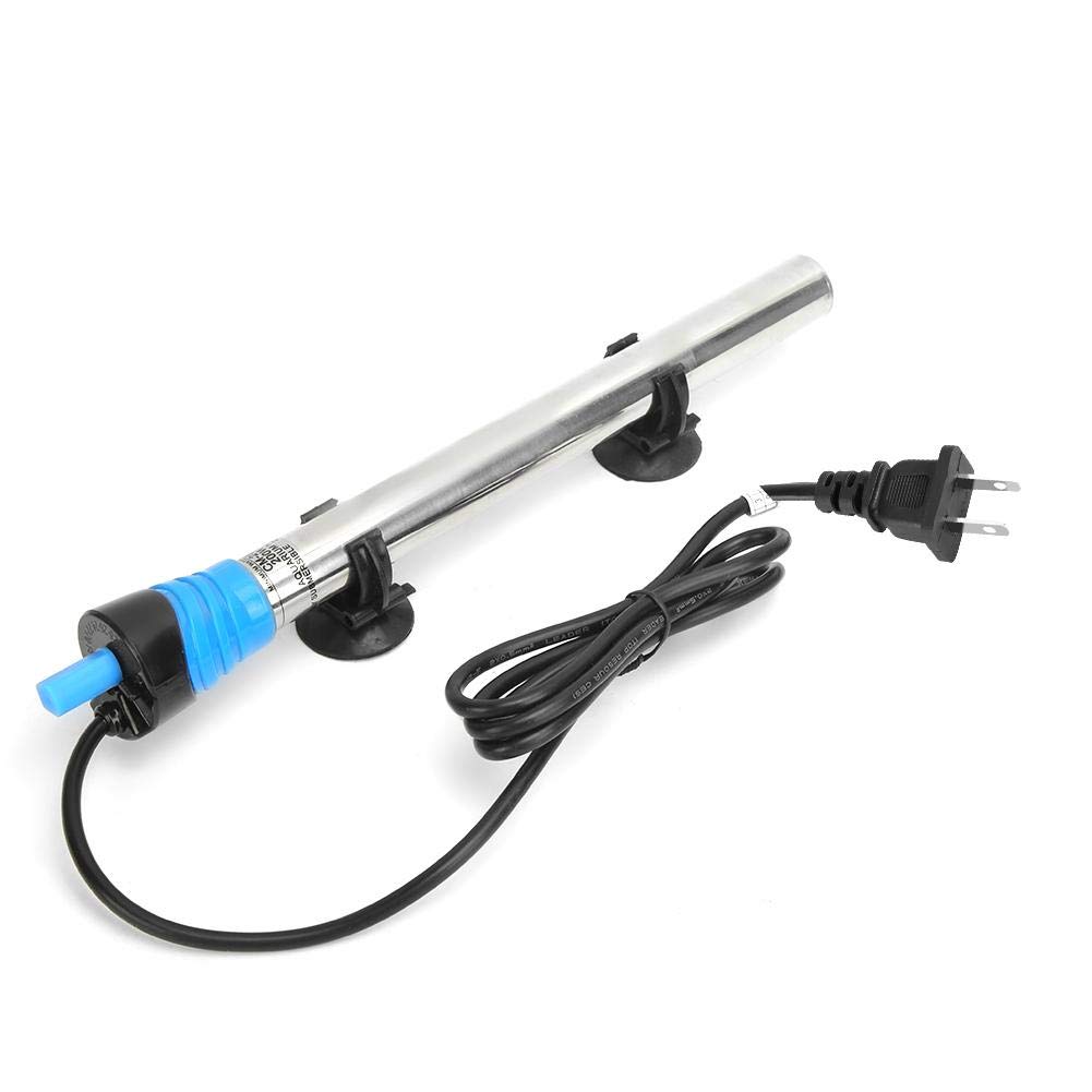 200W Adjustable Explosion-Proof Stainless Steel Aquarium Heater with Suction Cups - Perfect for Tropical Fish Tanks, Betta Tanks & Saltwater Aquariums