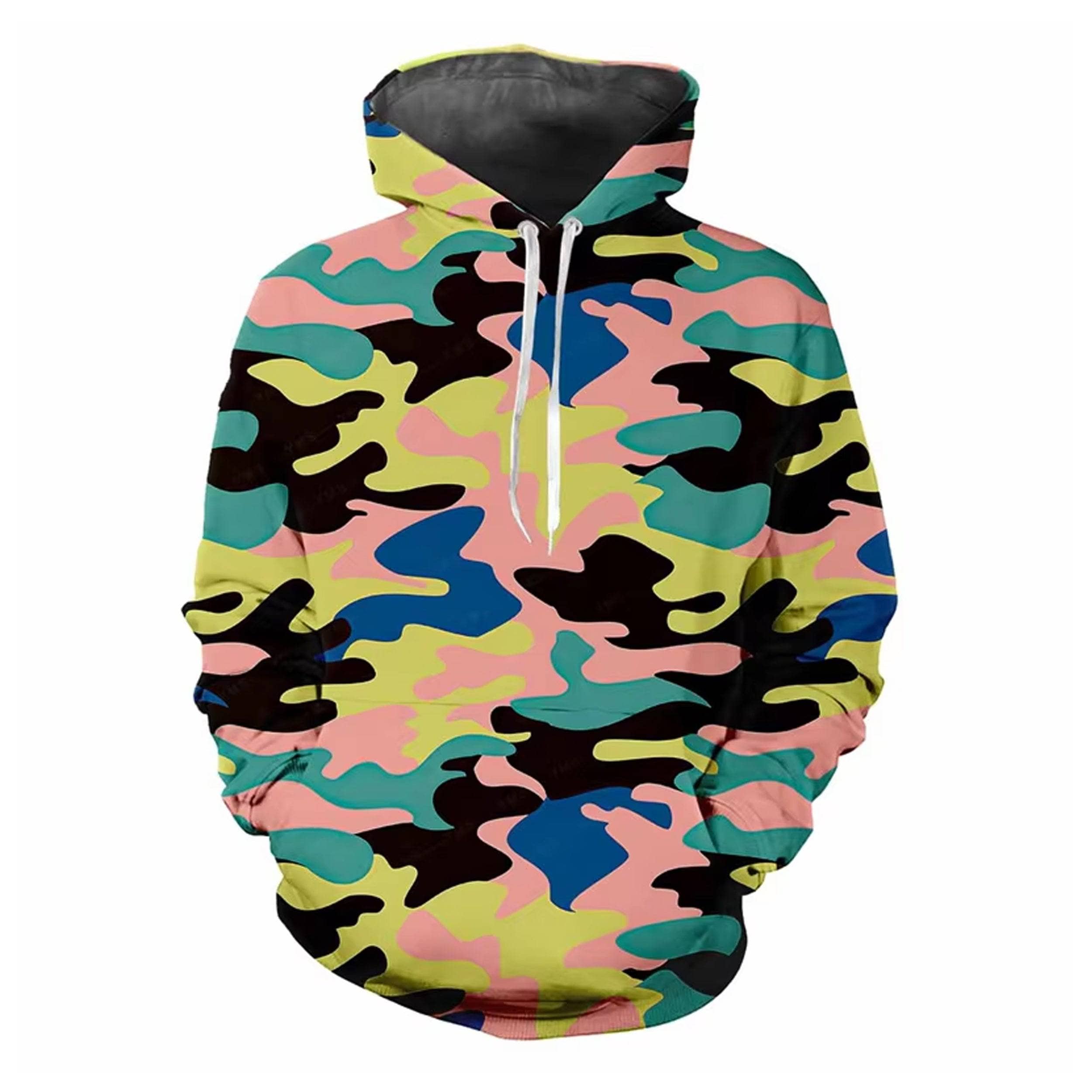 Multi Recon Gear Camo Hoodie - Tactical Military Style Pullover for Outdoor Hunting & Airsoft | Perfect for Camping, Hiking & Adventure Activities
