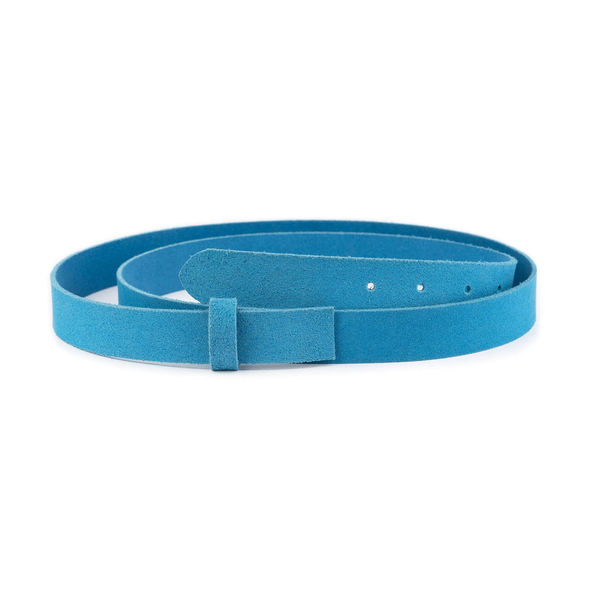2.5 cm Azure Blue Suede Leather Belt Strap Replacement for Montblanc Buckles - Women's Fashion Accessory for Office, Casual & Special Occasions