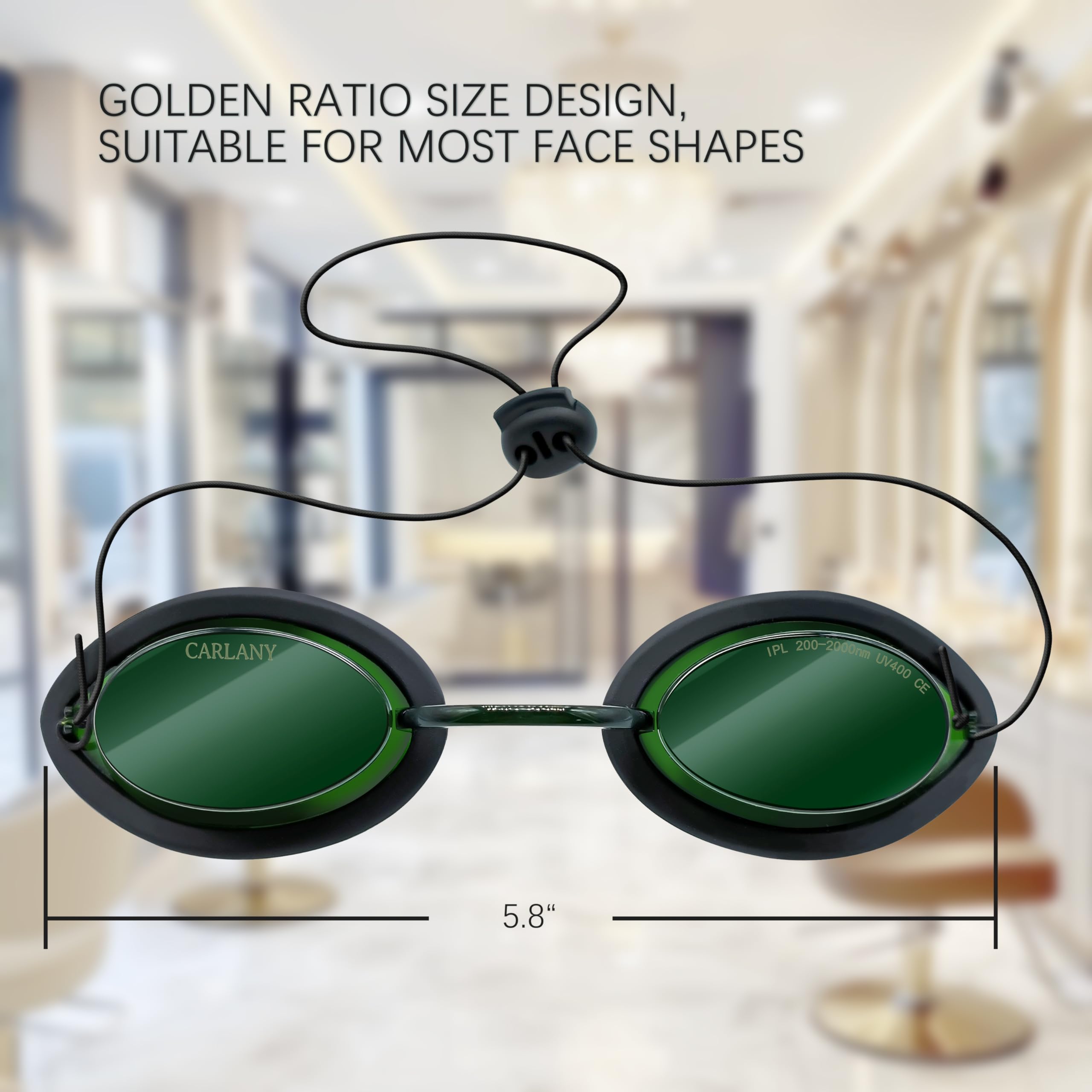 200nm-2000nm Laser Safety Goggles - OD4+ UV400 Protection Glasses for IPL, Tanning & Hair Removal - Anti-Fog, Clear Lens for Visibility - Perfect for Laser Clinics, Salons & DIY Home Use