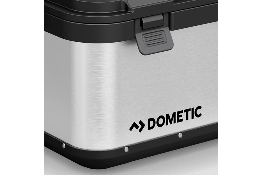 Dometic 50L Portable Hard Sided Storage Box - Slate Gray Outdoor Camping Gear for Travel, Picnic & Home Organization