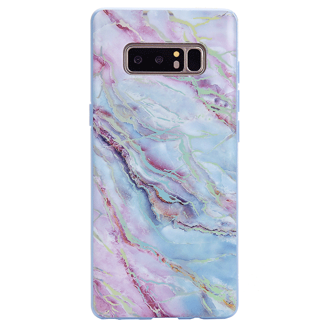 Holo Moonstone Marble Samsung Galaxy Phone Case - Protective Cover for Galaxy S21/S22/S23 Series - Stylish Glitter Design for Everyday Use & Special Occasions