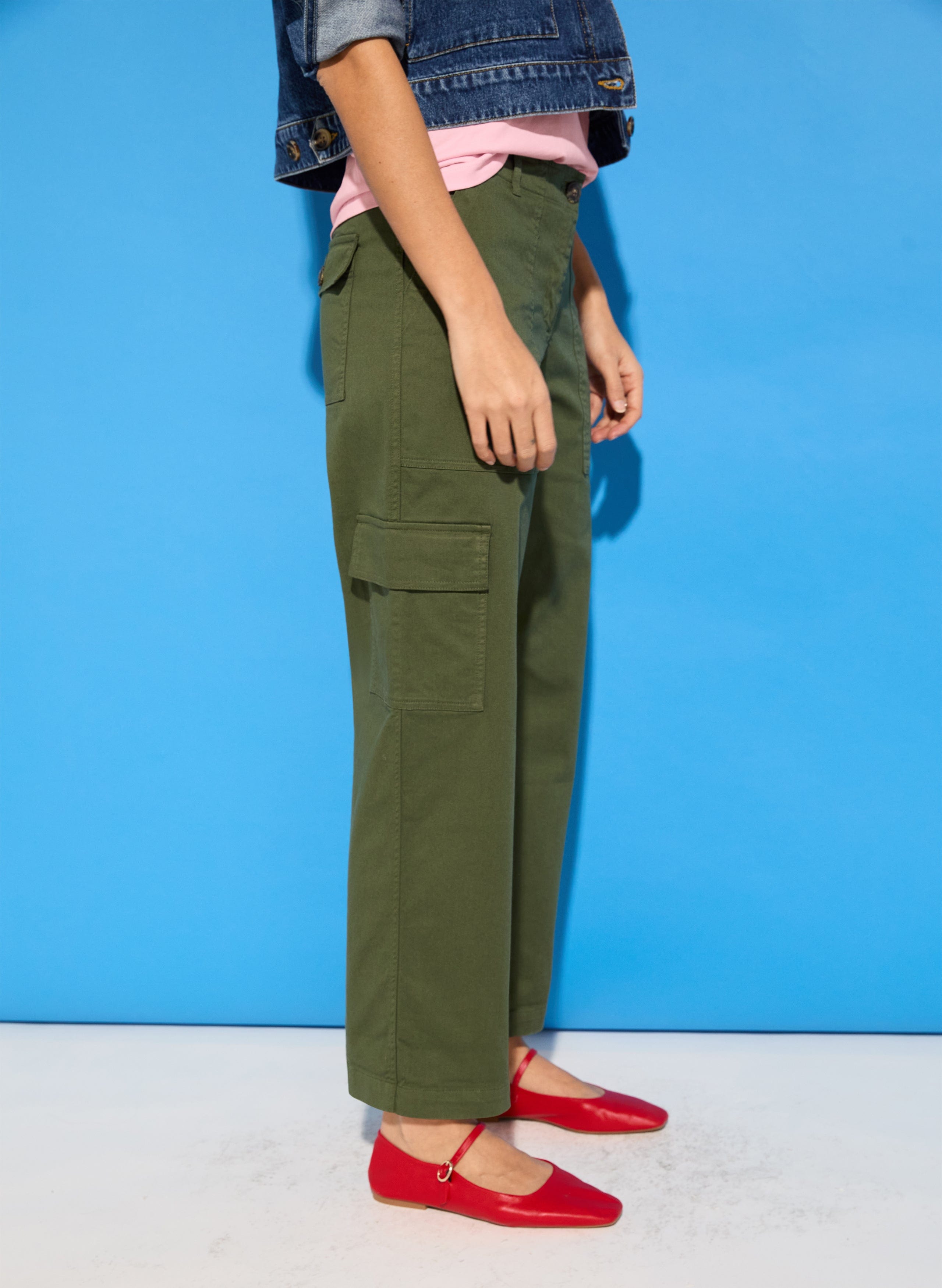 Edith Organic Cotton Cargo Pants for Women - Comfortable Khaki Casual Pants | Perfect for Hiking, Travel & Everyday Wear