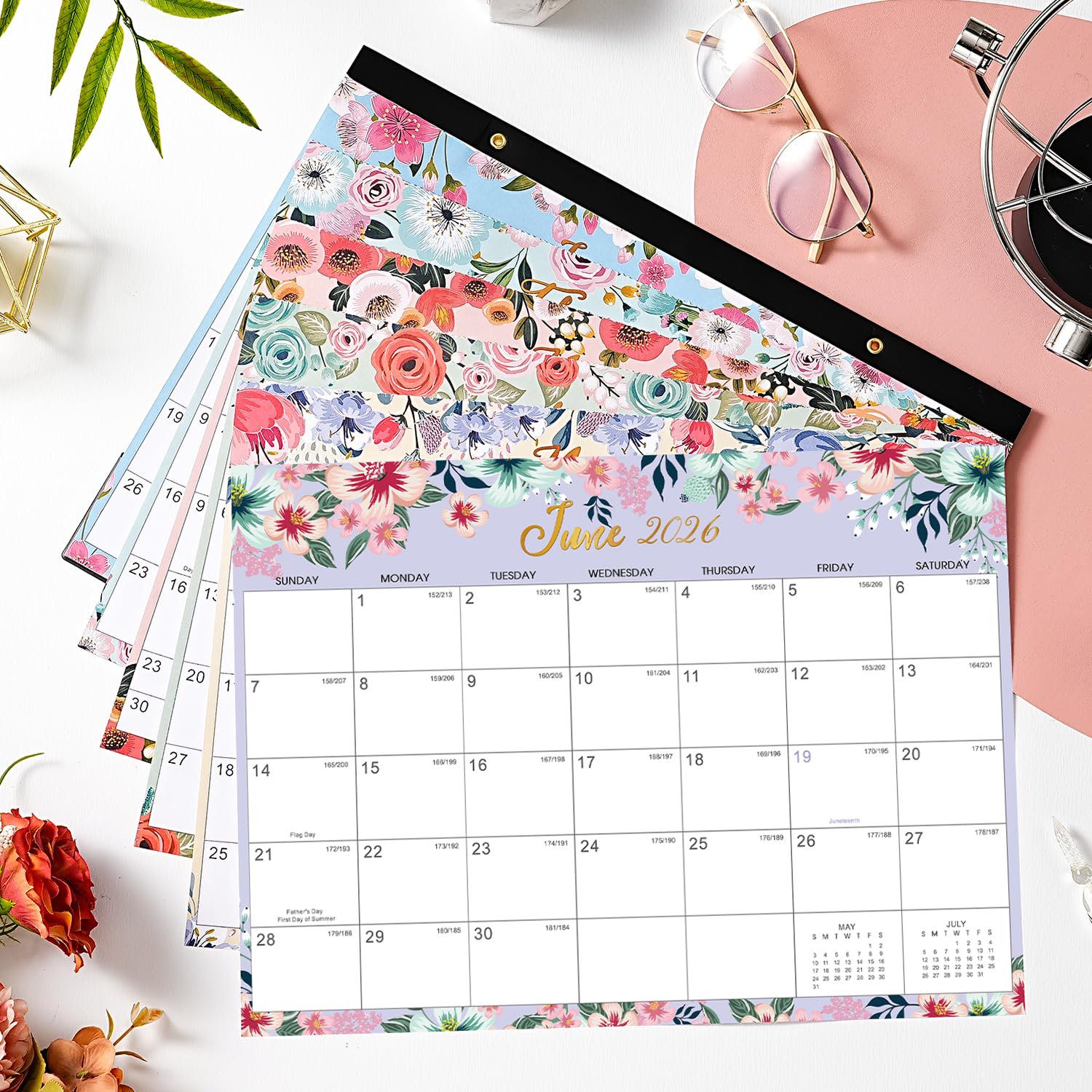 2025-2026 Desk Calendar (July 2025 - December 2026) - 18 Month Large Office Planner 14.6