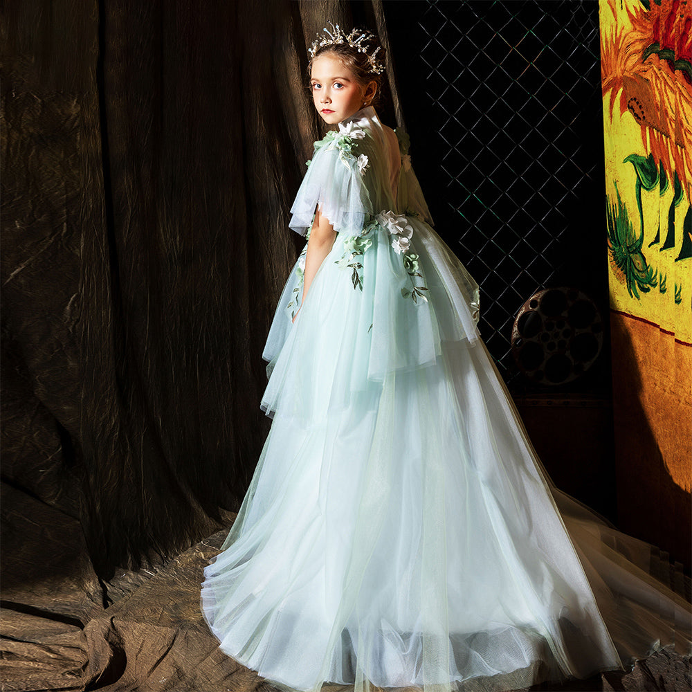 Luxury Puffy Flower Girl Dress for Girls - Elegant Communion & Princess Wedding Pageant Gown | Perfect for Easter, Baptism, First Communion & Special Occasions
