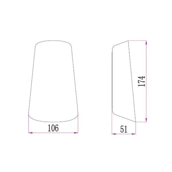 Modern Wall Light Surface Mounted Up/Down IP65 Cone Dark Grey - Sleek Indoor/Outdoor Lighting for Living Room, Bedroom, Patio & Hallway