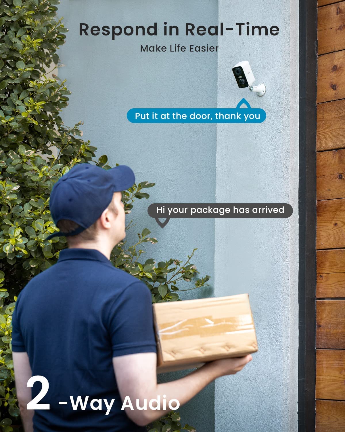 ieGeek Wireless Outdoor Security Camera 2-Pack - 2K WiFi Surveillance System with AI Detection, Siren & Spotlight - Battery Powered, IP65 Waterproof - Works with Alexa - Perfect for Home Security, Backyard Monitoring & Nighttime Protection