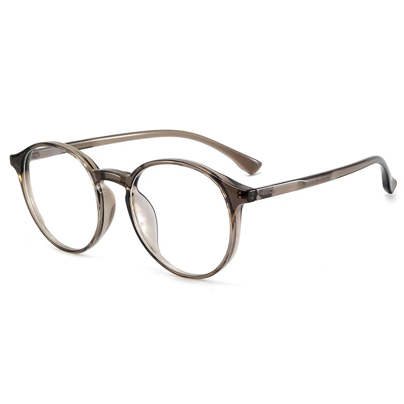 Bclear Unisex Full Rim Round TR90 Titanium Eyeglasses Frame 90302 - Lightweight & Durable Glasses for Work, Reading, and Everyday Wear