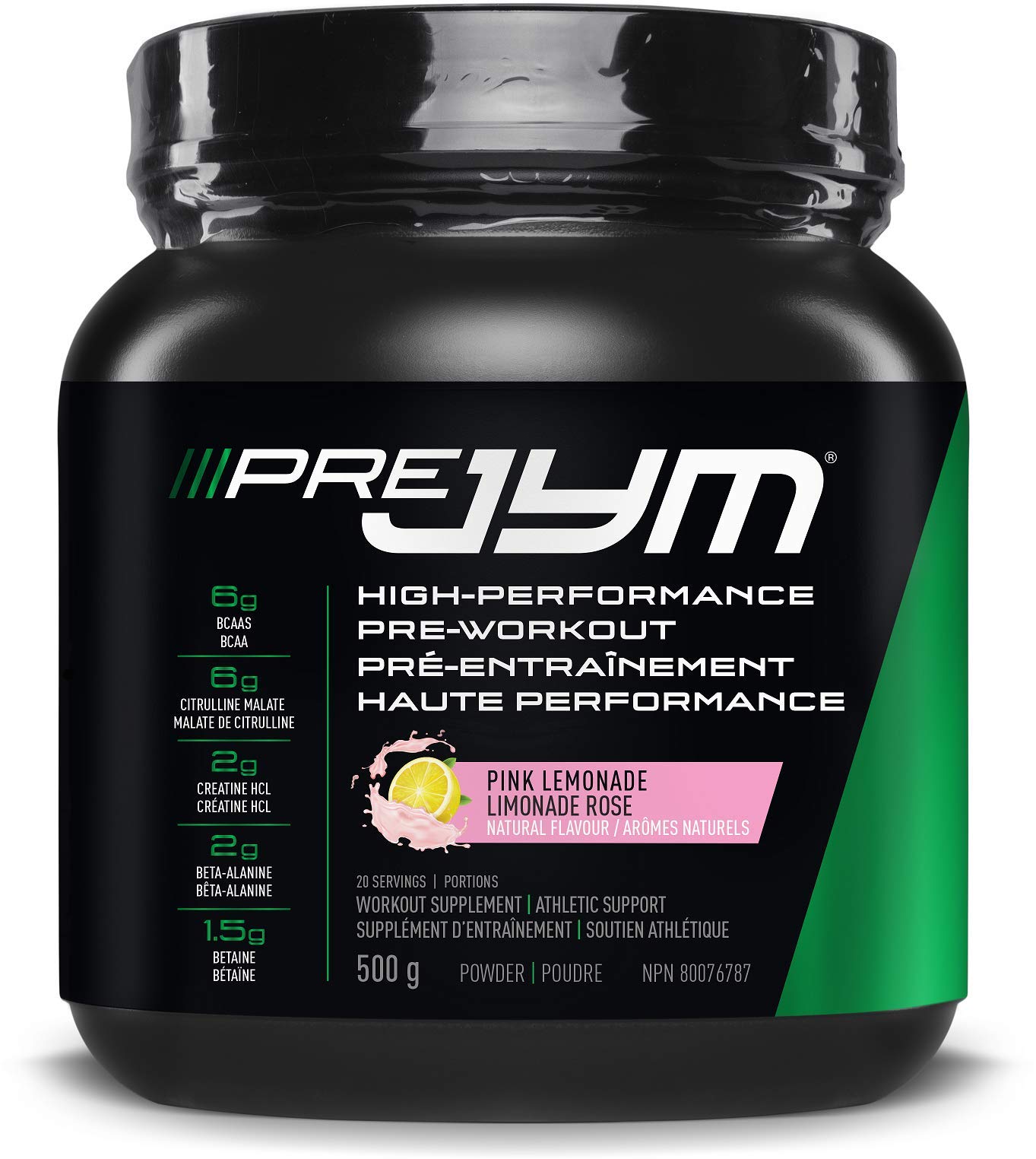 JYM Supplements Science Pre JYM Pre-Workout Powder - 20 Servings, Pink Lemonade Flavor, 500g | Boost Energy & Performance for Gym & Fitness Training