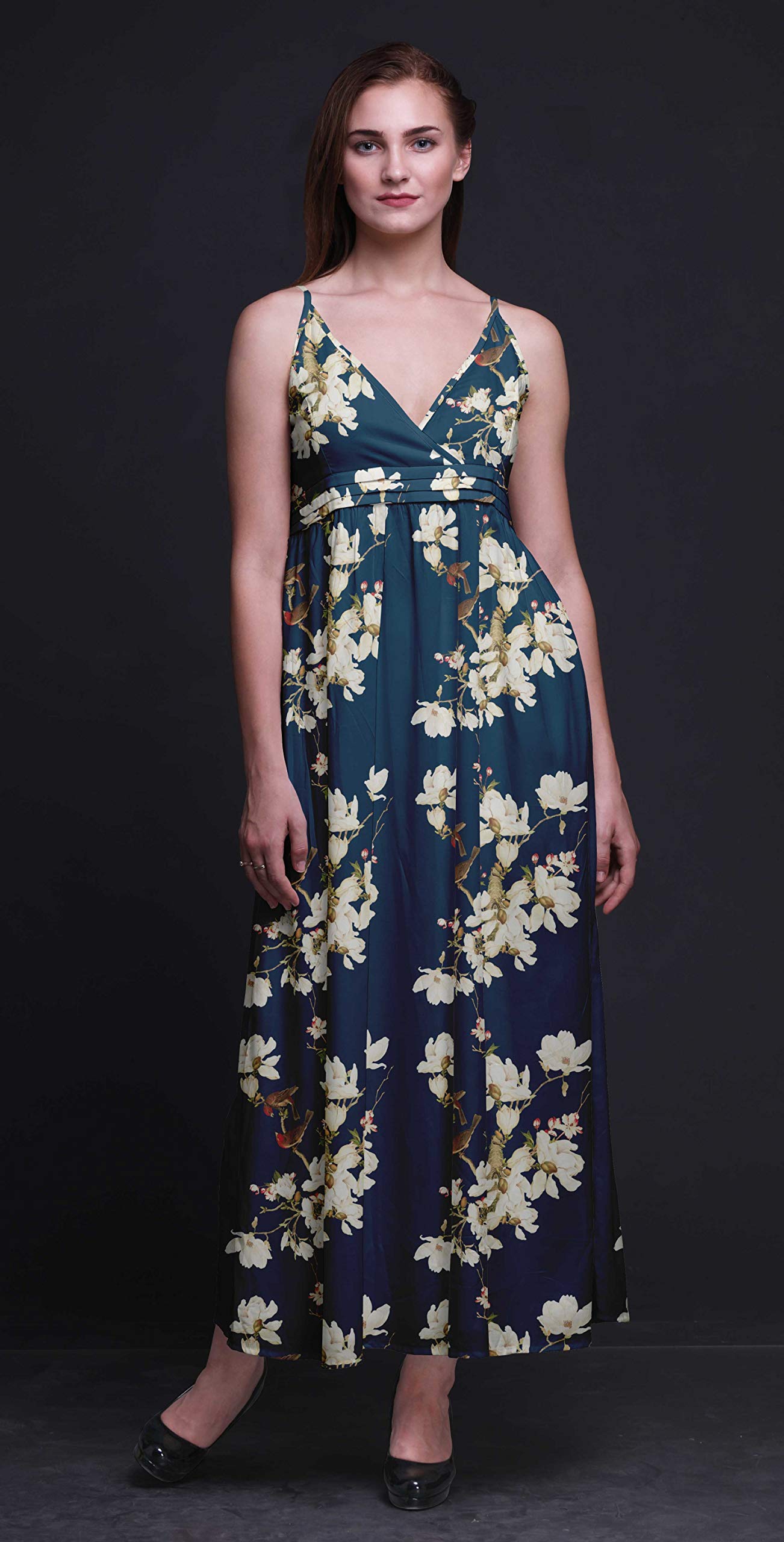 Bimba Women's Printed Sleeveless Bohemian Maxi Dress - Strappy Summer Beach Cover Up for Vacations, Pool Parties & Tropical Getaways