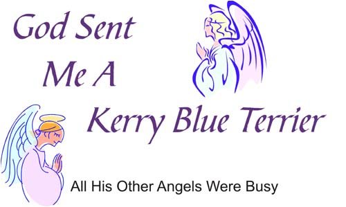 God Sent Me A Kerry Blue Terrier T-Shirt - Funny Dog Lover Gift - Cahoon's Closet Brand Cotton Tee - Perfect for Dog Owners, Terrier Enthusiasts & Pet Lovers