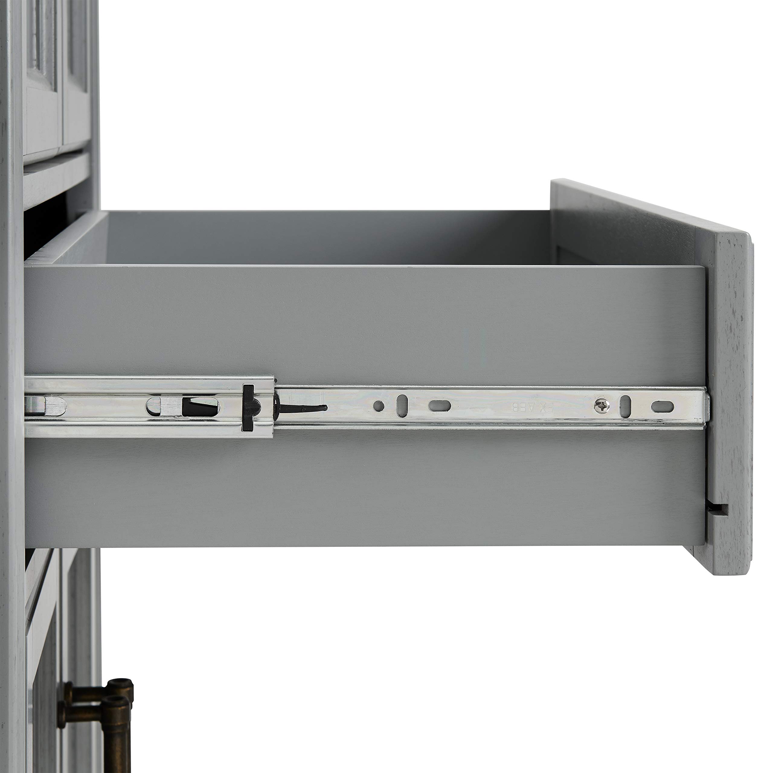 Crosley Furniture Tara Pantry Storage Cabinet with Adjustable Shelves - Distressed Gray Kitchen Organizer for Dining Room, Laundry Room & Home Storage | Perfect for Small Spaces & Farmhouse Decor