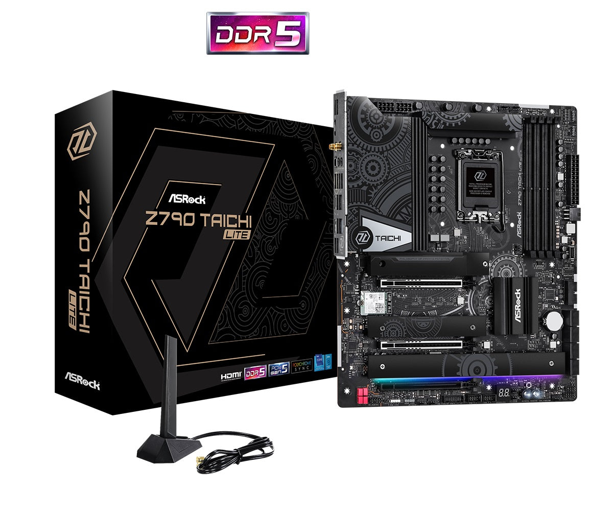 ASRock Z790 Taichi Lite DDR5 LGA1700 ATX Gaming Motherboard - Intel 12th/13th Gen CPU Support, PCIe 5.0, Thunderbolt 4 - Perfect for High-Performance Gaming PCs & Content Creation Workstations