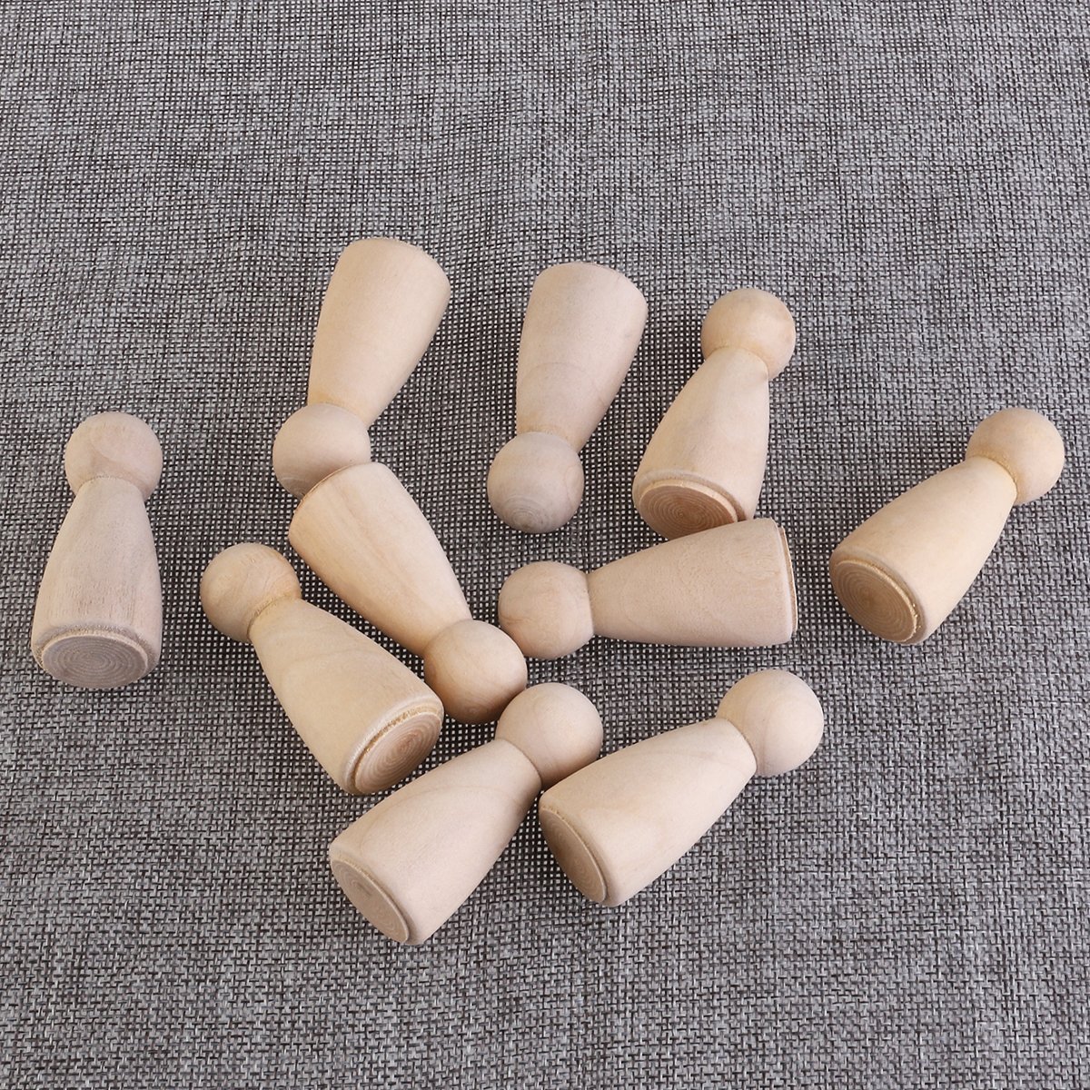 10pcs Blank Wooden Cake Toppers for DIY Wedding, Birthday Party Decorations - Customizable Cake Decor for Special Occasions