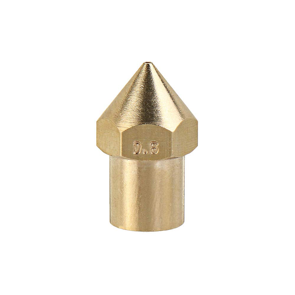 CHILUVU 1.75mm 0.4mm/0.6mm/0.8mm Brass Nozzle for 3D Printer - High Precision 0.6mm Nozzle Tip - 3D Printer Accessories & Replacement Parts - Perfect for PLA, ABS, PETG Filament Printing
