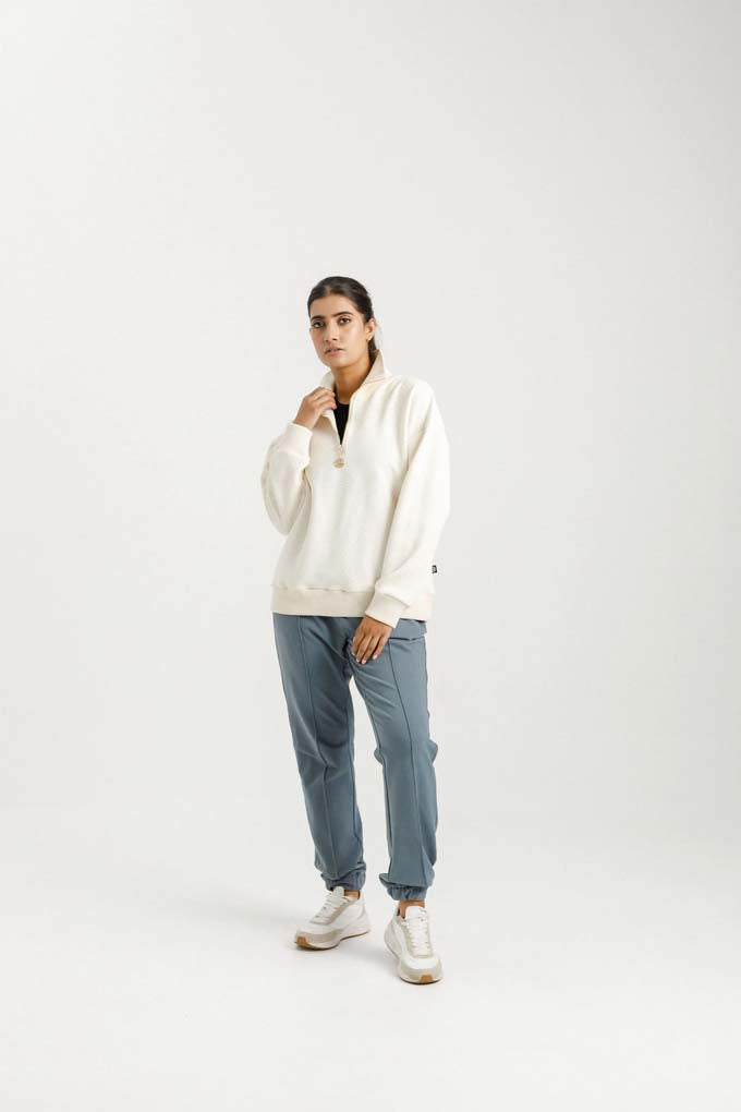 Club Zipper Hoodie | Soft Cream Pullover for Men & Women | Cozy Casual Wear for Outdoors, Gym & Lounge