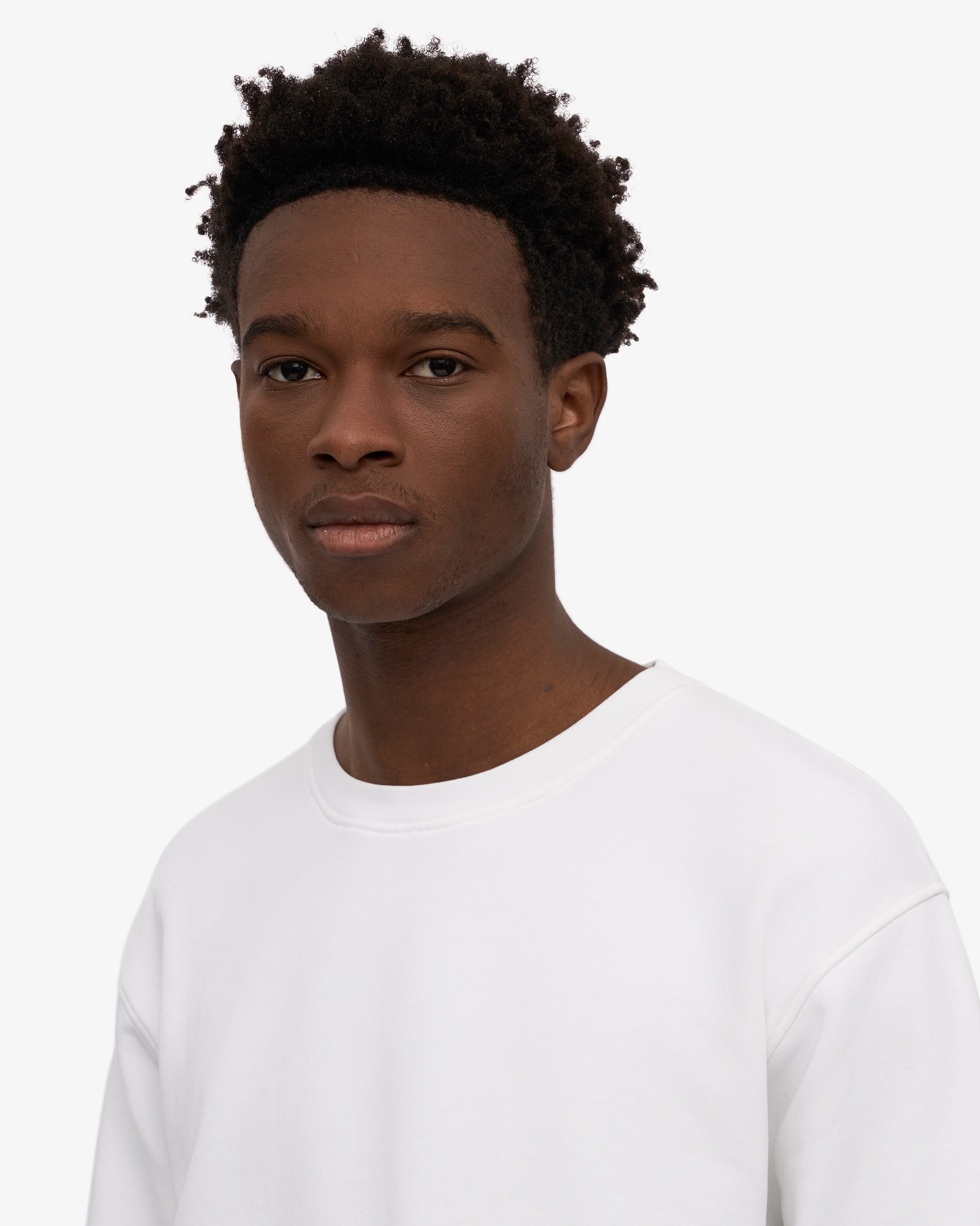 Classic Organic Cotton Crew Neck T-Shirt for Men - Optical White - Casual Wear & Everyday Comfort