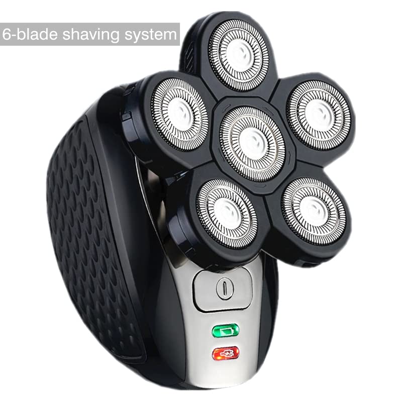 5-in-1 Electric Shaver for Bald Men - Rechargeable Wet/Dry Head Shaver, Beard Trimmer & Hair Clipper - Men's Grooming Kit for Smooth Shaving at Home or Travel