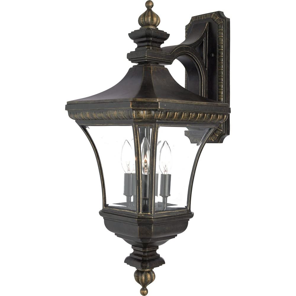 3-Light Large Traditional Outdoor Wall Lantern - 71-Bel-618881 - Perfect for Porch, Patio, Garden & Entryway Lighting