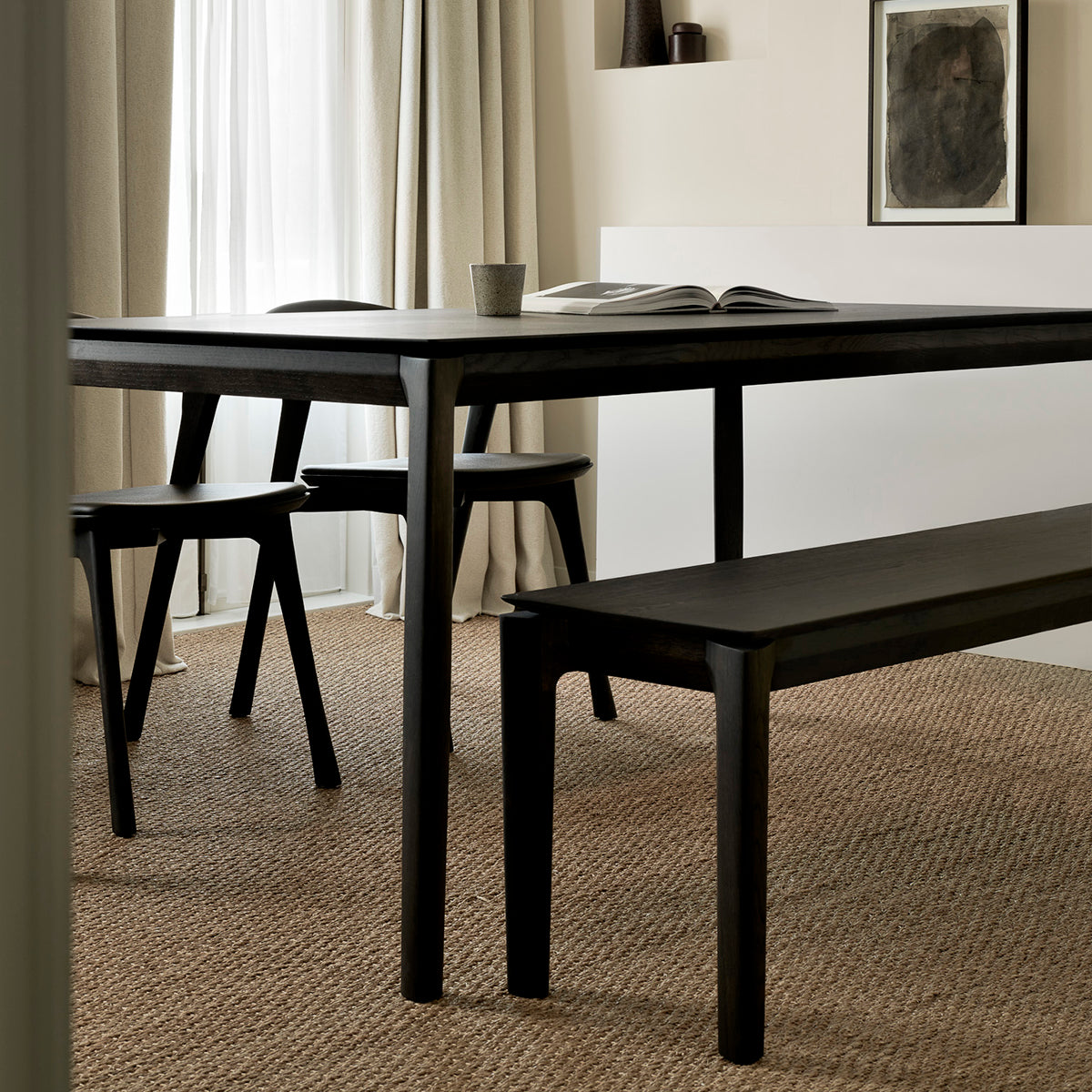 Ethnicraft Bok Bench - Modern Solid Wood Bench for Living Room, Bedroom & Entryway - Durable & Stylish Home Furniture for Indoor Use