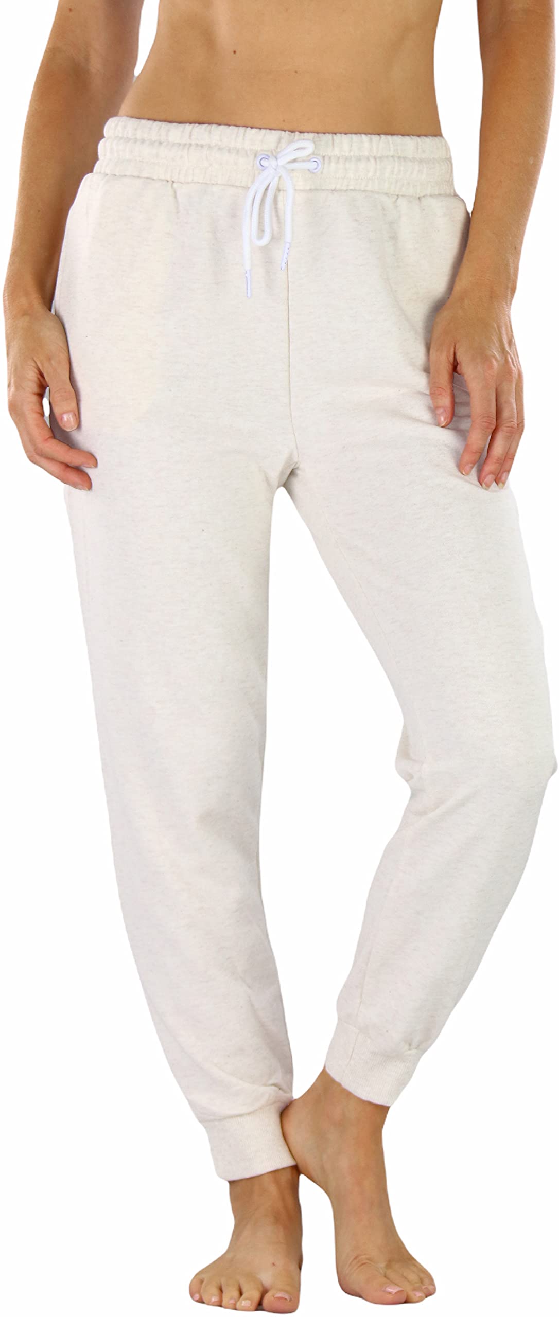 Stylish Women's French Terry Capri Jogger Pants with Drawstring Waistband - Comfortable Lounge Pants for Yoga, Running & Casual Wear