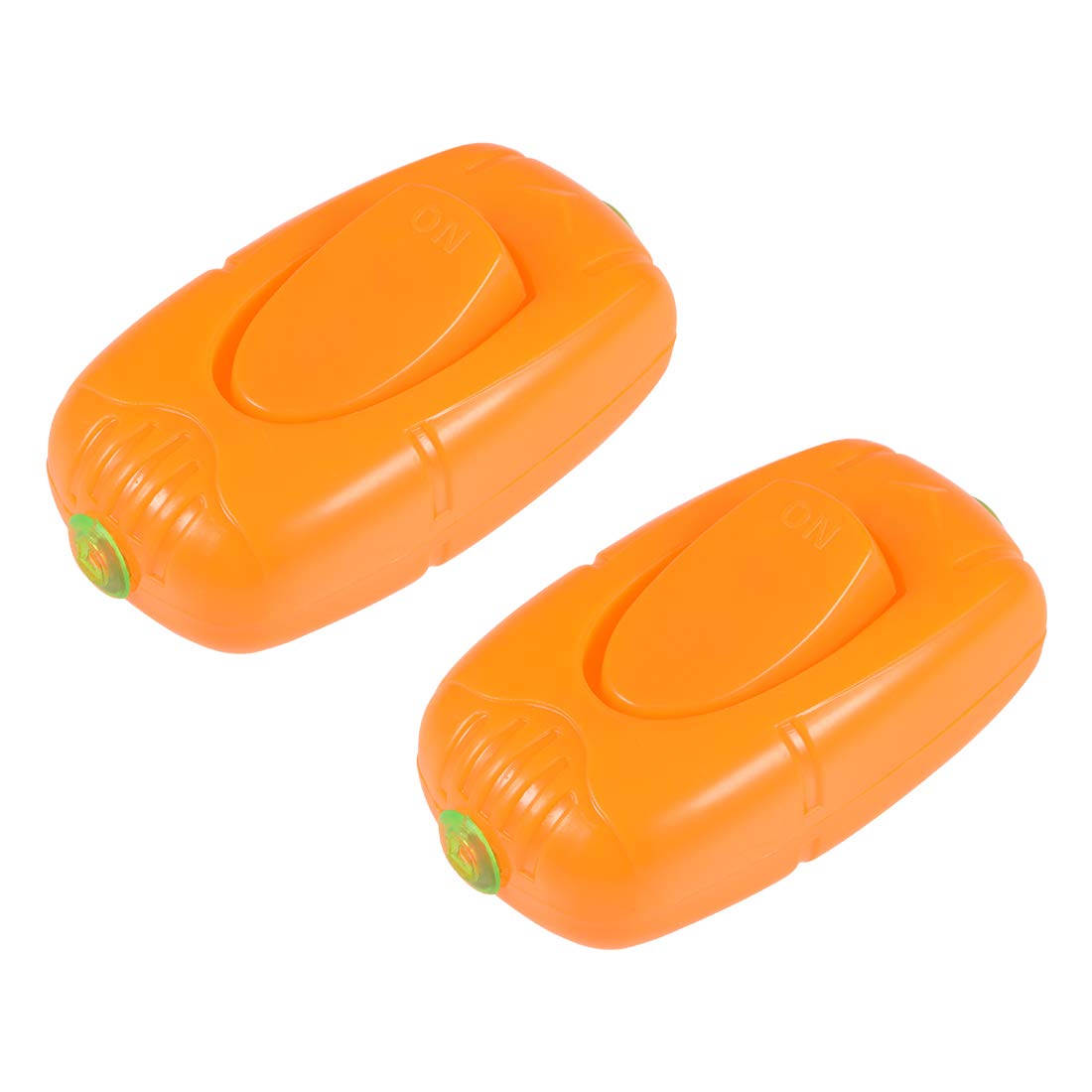 uxcell AC 250V 6A DPST Rocker Switch - On/Off Inline Cord Control for Table Lamps, Desk Lights & Bedroom Lighting | Heavy Duty Feed-Through Power Switch | Orange (2-Pack) | Perfect for Home Office, Dorm Room & DIY Lighting Projects