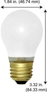 25A15IF/SS 130V Frosted Incandescent Light Bulbs - Pack of 10 - Vintage Style Lighting for Chandeliers, Lamps & Home Decor - Warm White Glow for Cozy Ambiance