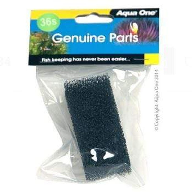 Aqua One Sponge Filter 1 Pack (36 Sponges) - Mini 302F Model 25036s for Aquariums & Fish Tanks - Perfect for Small to Medium Fish Tank Filtration Systems