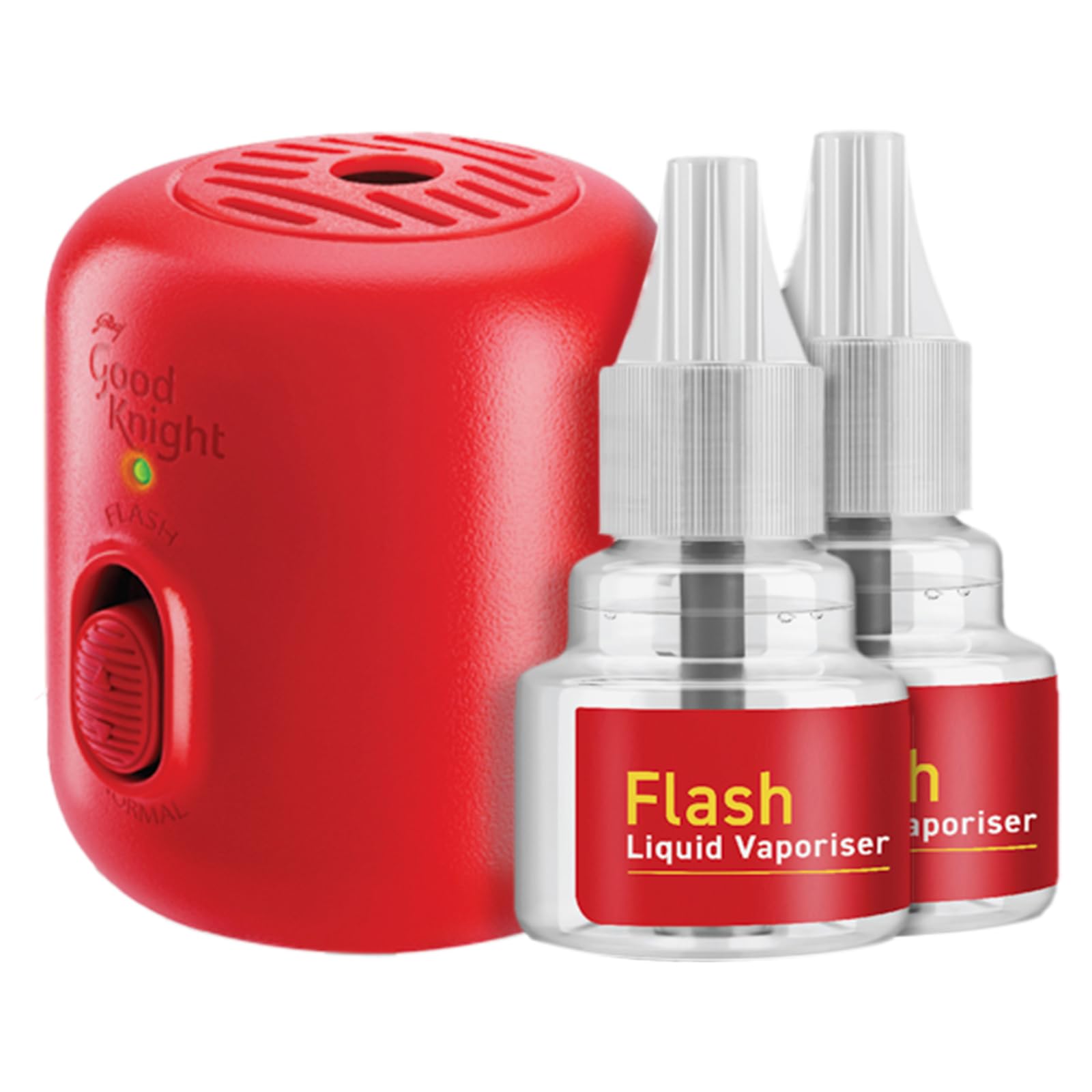Good Knight Flash Liquid Vaporizer - Effective Mosquito Repellent Combo Pack with Machine & 2 Refills (45ml Each) | Indoor Pest Control for Home, Bedroom & Office Protection