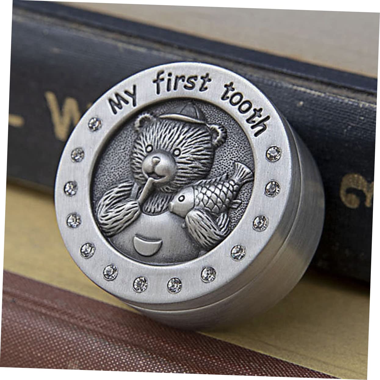 Metal Keepsake Box for Baby Teeth - First Birthday & Baby Shower Memory Organizer, Toddler Tooth Fairy Storage Holder with Silver Design - Perfect for Collecting Milestones & Preserving Childhood Memories