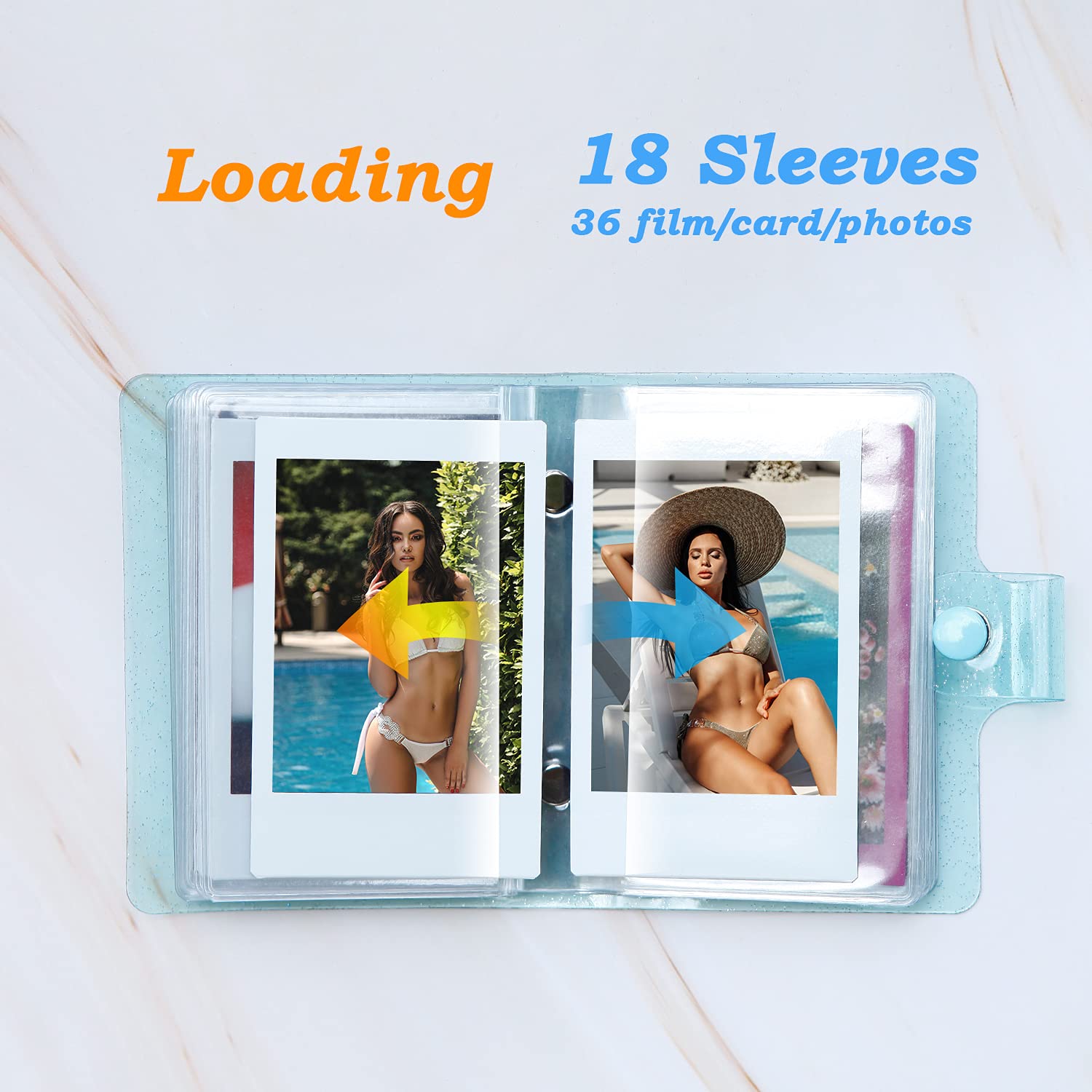 4-Pack 36-Pocket 2x3 Small Photo Album for Fujifilm Instax Mini, Polaroid Snap, Z2300 & Instant Printers - Perfect for Travel, Parties, Weddings & Memory Keeping