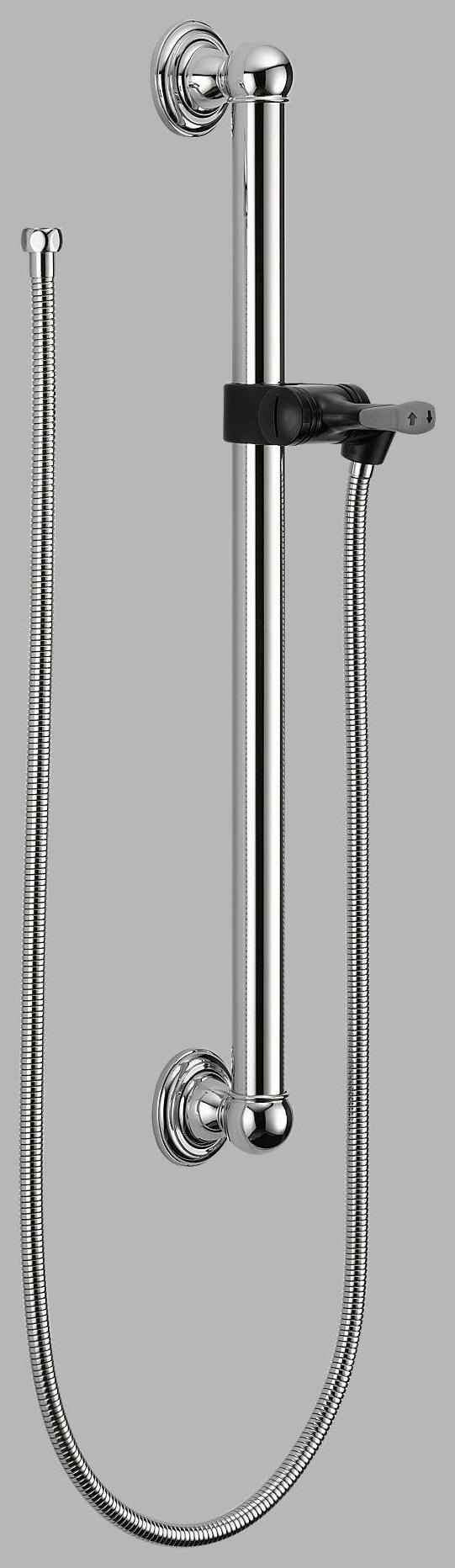 Delta ADA Kit Adjustable Slide Bar Grab Bar Assembly - Chrome 56302 - Bathroom Safety & Accessibility for Seniors & Disabled